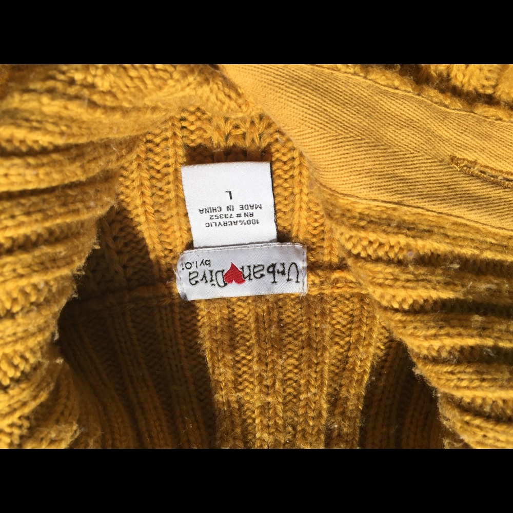 3/4 Cuffed Sleeve Button Down Drawstring Sweater - image 2